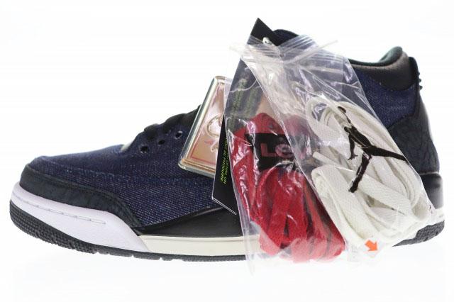 【中古】ナイキ NIKE × LEVI'S AIR JORDAN 3 RTR LSC INDIGO SP 28.5cm リーバイス エア ジョーダン デニム ▲■260403_8