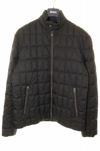 【中古】ヘルノ HERNO 25AW ARENDELLE POLAR-TECH BLACK 46 シングルライダース ダウンブルゾン ■260330