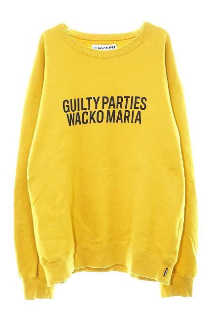 【中古】ワコマリア WACKO MARIA 24AW MIDDLE WEIGHT CREW NECK SWEAT XLサイズ クルーネック スウェット 黄色 260404