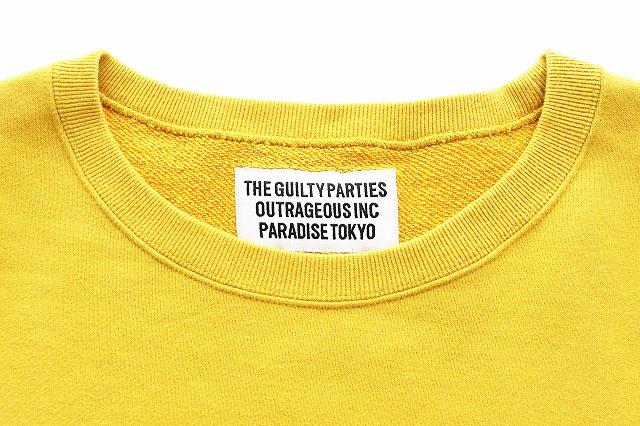 【中古】ワコマリア WACKO MARIA 24AW MIDDLE WEIGHT CREW NECK SWEAT XLサイズ クルーネック スウェット 黄色 260404_3
