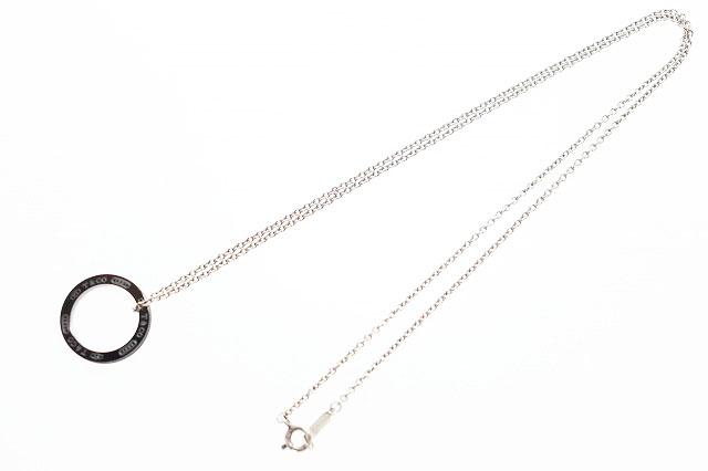 【中古】ティファニー TIFFANY &amp; CO. 1837 ラウンドサークル チタン ネックレス Ag925 ペンダント ☆AA★▲■260515