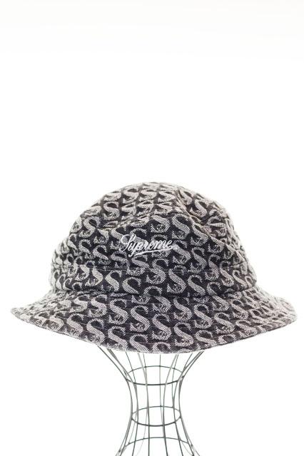 【中古】シュプリーム SUPREME 21AW MONOGRAM DENIM CRUSHER HAT BLACK ジーンズ 破砕機 かぶり笠 ☆AA★▲260419