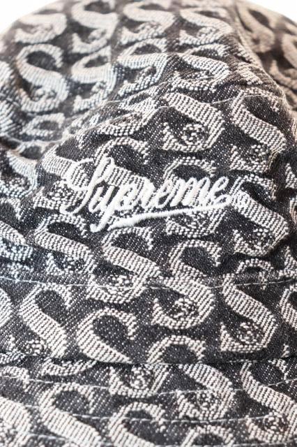 【中古】シュプリーム SUPREME 21AW MONOGRAM DENIM CRUSHER HAT BLACK ジーンズ 破砕機 かぶり笠 ☆AA★▲260419