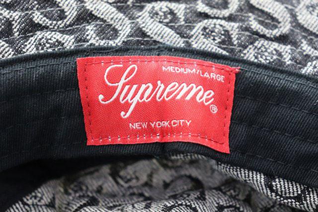 【中古】シュプリーム SUPREME 21AW MONOGRAM DENIM CRUSHER HAT BLACK ジーンズ 破砕機 かぶり笠 ☆AA★▲260419