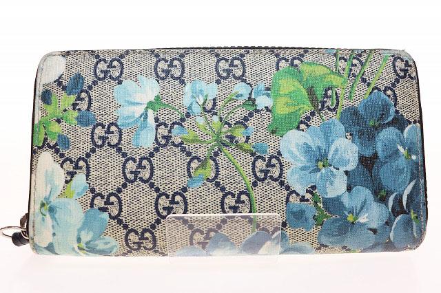 【中古】グッチ GUCCI GGブルームスプリント ラウンドファスナー ジップ ウォレット 546355 財布 ☆AA★▲260419