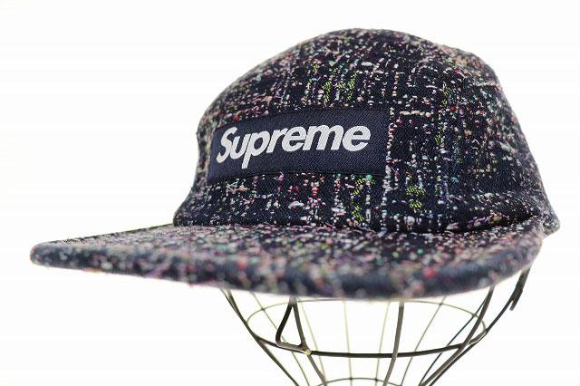【中古】シュプリーム SUPREME 24AW DENIM BOUCLE CAMP CAP NAVY デニム ブークレ キャップ 帽子 ☆AA★▲260515