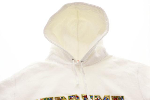 【中古】シュプリーム SUPREME 20AW JEWELS HOODED SWEATSHIRT WHITE S ジュエル フード スウェット ☆AA★260511_3