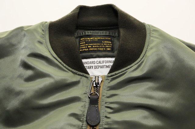 【中古】スタンダード カリフォルニア STANDARD CALIFORNIA × ALPHA INDUSTRIES SD MA-1 VINTAGE GREY L ●260420_3