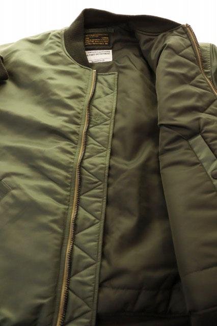【中古】スタンダード カリフォルニア STANDARD CALIFORNIA × ALPHA INDUSTRIES SD MA-1 VINTAGE GREY L ●260420_5