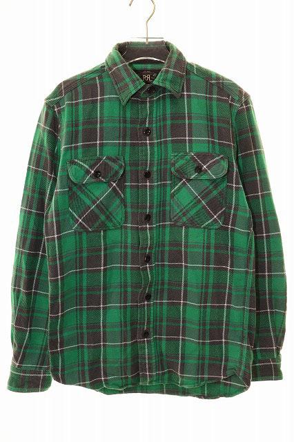 中古】ダブルアールエル RRL フランネル シャツ Sサイズ ネルシャツ