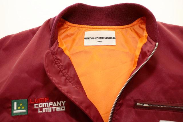 【中古】ウィズ WHIZ 24AW WHIZ LIMITED STORAGE JACKET MA-1 BURGUNDY L 同盟罷業ロング 上衣 260424