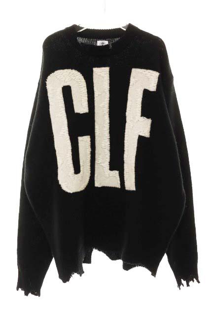 【中古】セントマイケル SAINTMICHAEL 22AW CLF KNIT L SM-A22-0000-033 ダメージ加工 長袖 セーター ニット 260524
