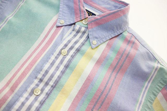 【中古】ポロ ラルフローレン POLO RALPH LAUREN CLASSIC FIT MULTI STRIPE OXFORD BD SHIRT XS マルチカラー 260420_2