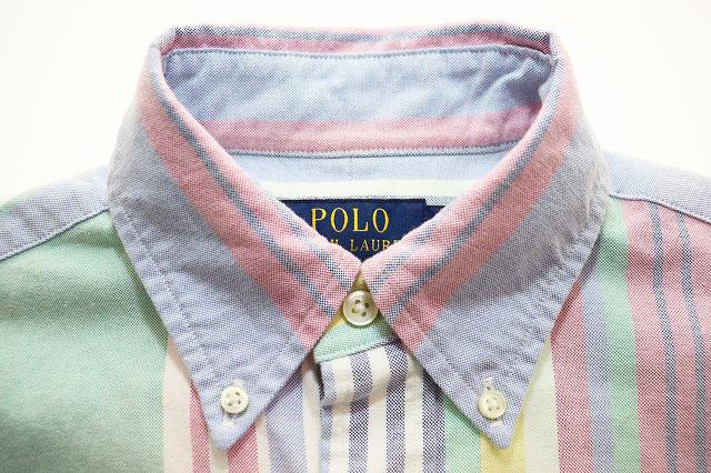 【中古】ポロ ラルフローレン POLO RALPH LAUREN CLASSIC FIT MULTI STRIPE OXFORD BD SHIRT XS マルチカラー 260420_4