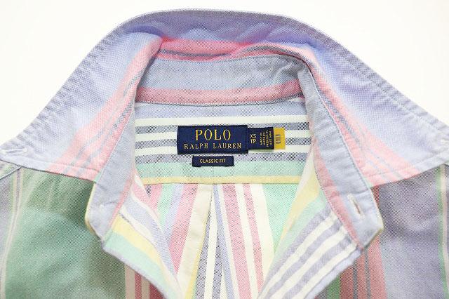【中古】ポロ ラルフローレン POLO RALPH LAUREN CLASSIC FIT MULTI STRIPE OXFORD BD SHIRT XS マルチカラー 260420_5