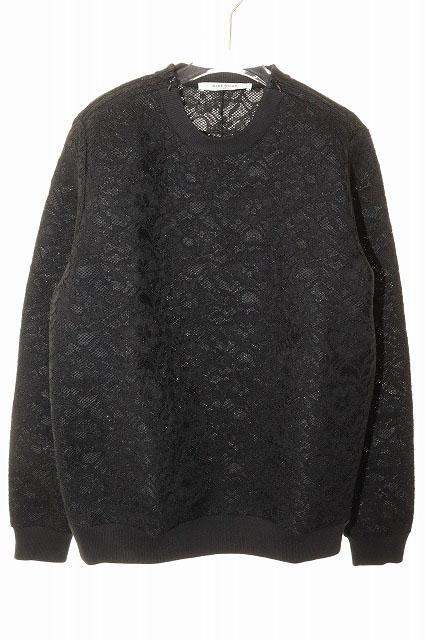 【中古】ジバンシィ GIVENCHY レーススウェット サイズ38 リカルドティッシ 肩ジップ ブラック ☆AA★●260531