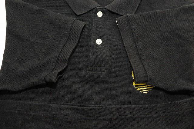 【中古】アベイシングエイプ A BATHING APE SMILY POLO APE HEAD BLACK M スマイリー ワンポイント ポロシャツ 260426_3