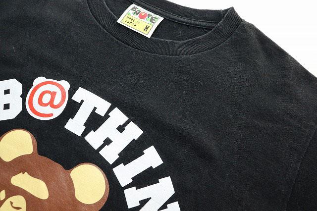 【中古】アベイシングエイプ A BATHING APE BE@RBRICK MEDICOM COLLEGE LOGO TEE BLACK M ベアブリック 260428_2