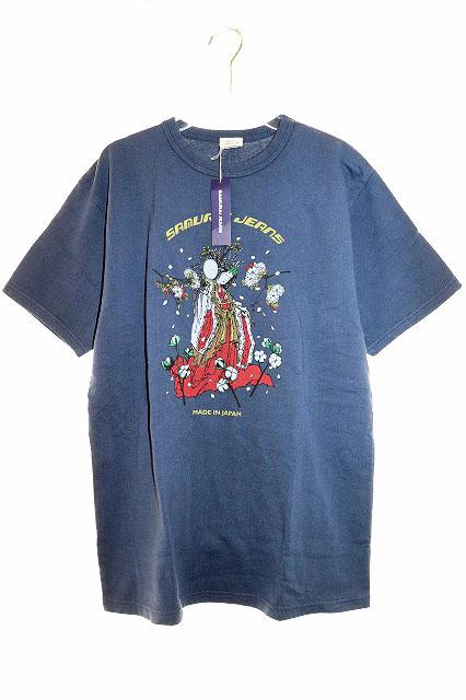【中古】サムライジーンズ SAMURAI JEANS 24SS SJST24-106 XL 鉄紺 リペインレイ 吊編 Tシャツ 日本製 ●■260602