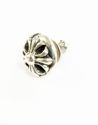 【中古】クロムハーツ CHROME HEARTS STUD CRSBLL スタッド クロスボール ピアス シルバー ☆AA★▲ 260526