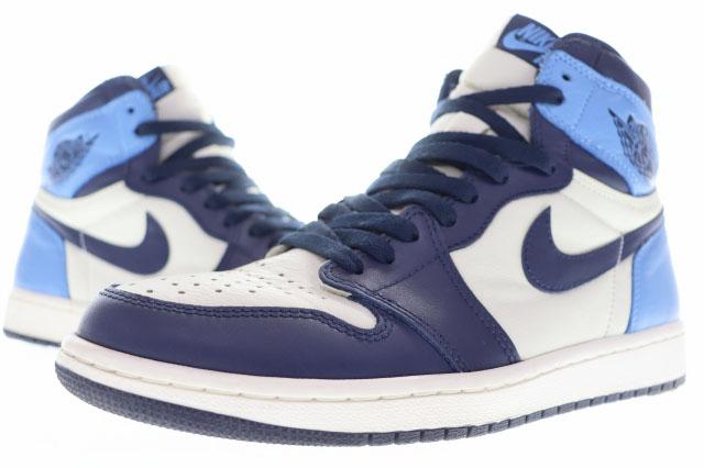 【中古】ナイキ NIKE AIR JORDAN 1 RETRO HIGH OG OBSIDIAN BLUE 27cm エア ジョーダン ハイ オブシディアン ブルー ▲■260505