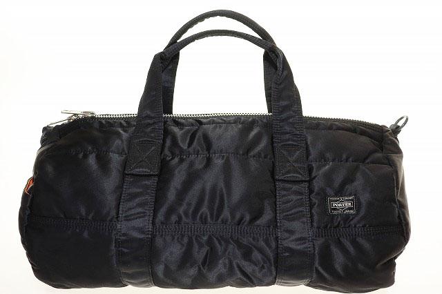 【中古】ポーター PORTER TANKER DRUM BAG BLACK タンカー ドラム バッグ ボストン ブラック ●▲260516 メンズ