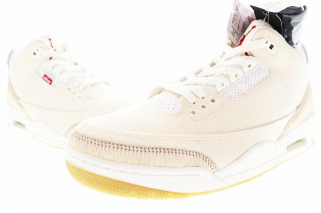 【中古】ナイキ NIKE AIR JORDAN 3 RETRO LSC LNY SP ECRU DENIM 2026 28cm LEVIS IR0910-400 Levi's ▲■260508