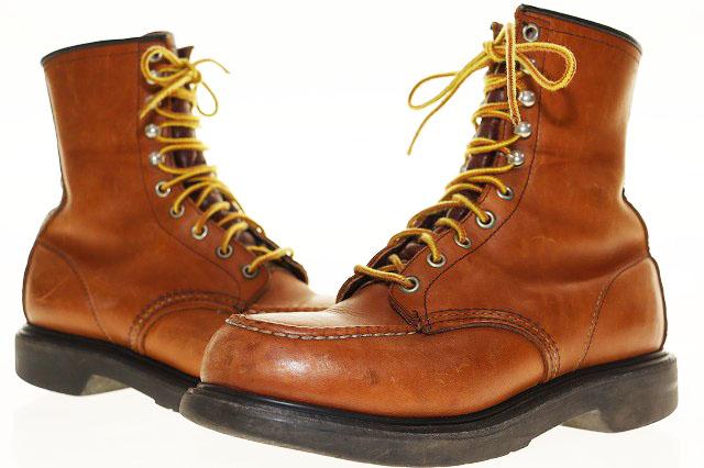 【中古】レッドウィング REDWING レースアップ ブーツ サイズ 7E ANSI Z41 PT91 98年 スチールトゥ ●▲260515