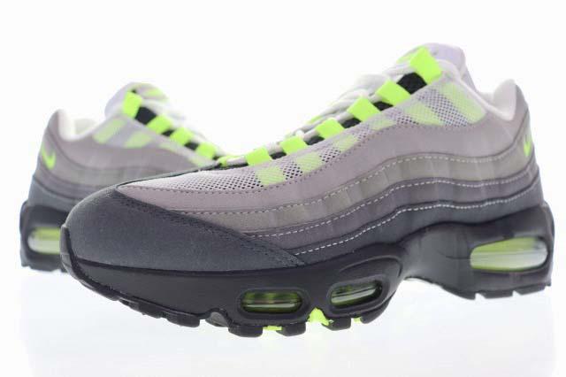 【中古】ナイキ NIKE WMNS AIR MAX 95 BIG BUBBLE NEON YELLOW ANTHRACITE 26cm エア マックス ビッグバブル ▲■260513