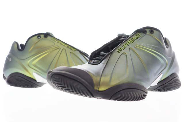 【中古】ナイキ NIKE × SUPREME AIR ZOOM COURTPOSITE SP METALLIC GOLD 26cm エアズーム コート ポジット ゴールド ▲260516