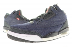 【中古】ナイキ NIKE × LEVI'S AIR JORDAN 3 RTR LSC INDIGO DENIM SP INFRARED 26cm リーバイス エア ジョーダン ▲■260520
