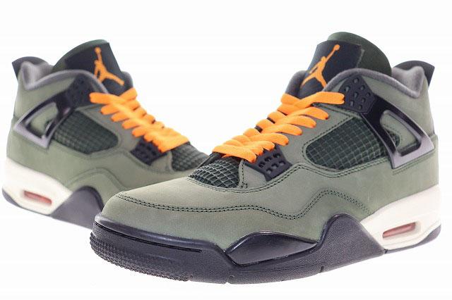 【中古】ナイキ NIKE × UNDEFEATED AIR JORDAN 4 RETRO OG DEEP GREEN 2025 27cm IB1519-200 ▲260524