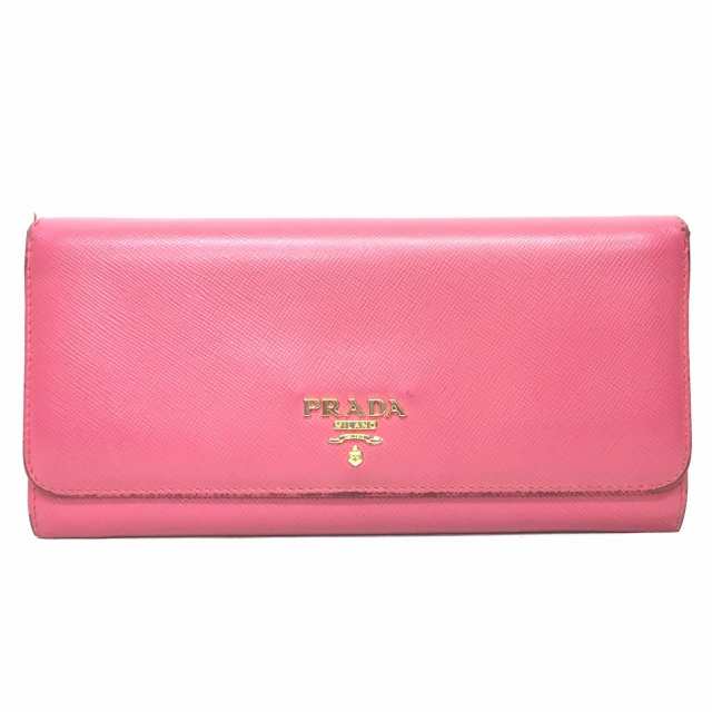 中古 プラダ Prada サフィアーノ 長財布 ロングウォレット ロゴ デザイン ピンク Aa 1004 レディースの通販はau Pay マーケット ブランド古着のベクトル