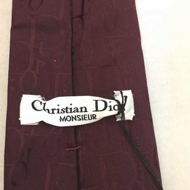 中古 クリスチャンディオール Christian Dior Monsieur シルク ネクタイ ロゴ 赤 ボルドー ワインレッド Ibs34の通販はau Pay マーケット ブランド古着のベクトル