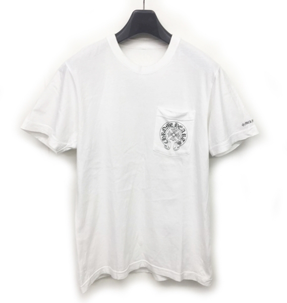 中古 クロムハーツ Chrome Hearts Chプラス クロス ポケット 2212 304 0051 バックプリント Tシャツ 半袖 白 ホワイト Mの通販はau Pay マーケット ブランド古着のベクトル