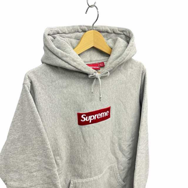 国内正規品　supreme box logo fooded parka 灰M