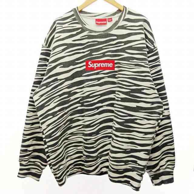 Supreme Box Logo Crewneck ボックスロゴ　ゼブラ　XL