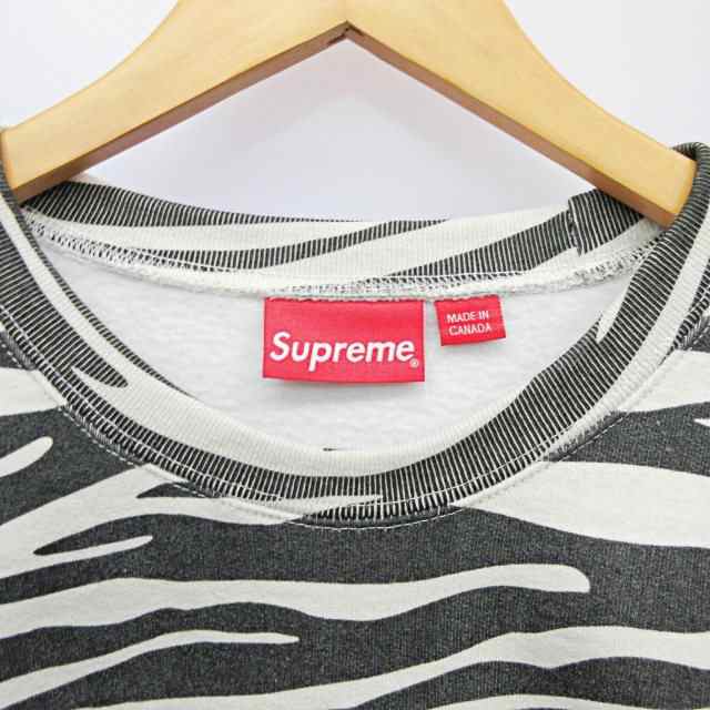 Supreme Box Logo Crewneck ボックスロゴ　ゼブラ　XL