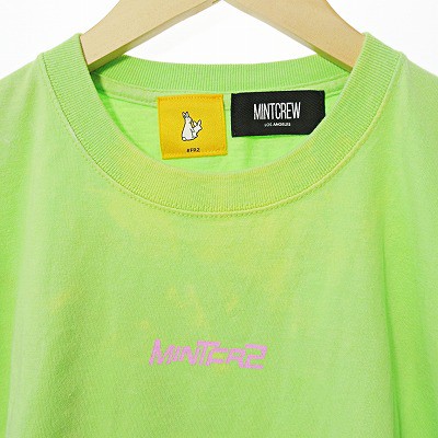 【中古】FR2 MINTCREW エフアールツー ミントクルー Smoking kills T-shirt スモーキングキリング Tシャツ  バックプリント 黄緑 M｜au PAY マーケット