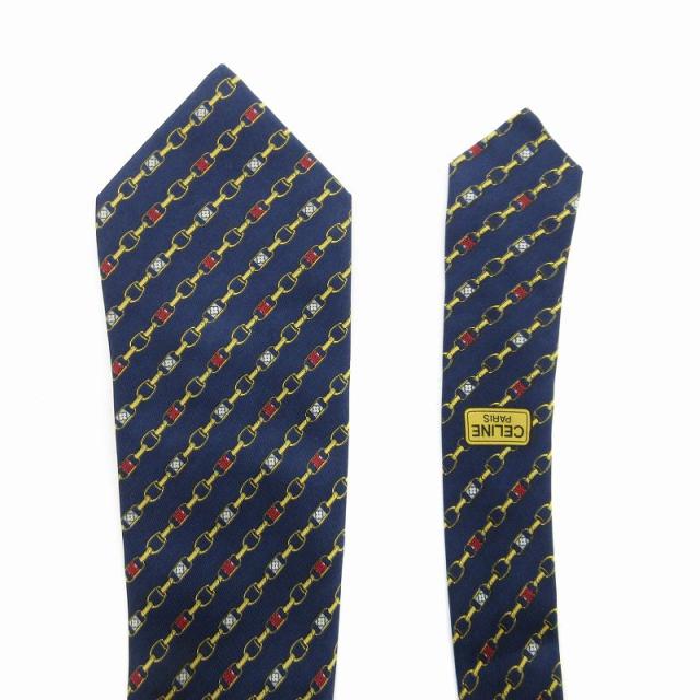 【新品タグ付き】　セリーヌ　CELINE  ネクタイ CELINE セリーヌ　ネクタイ　メンズ　スーツ　社会人 シルク　エルメス