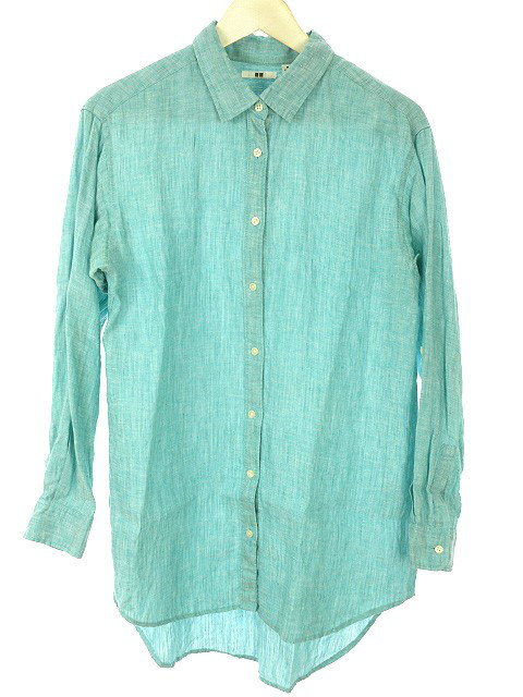 中古 ユニクロ Uniqlo リネン シャツ チュニック M グリーン系 長袖 トップス レディースの通販はau Pay マーケット ブランド古着のベクトル