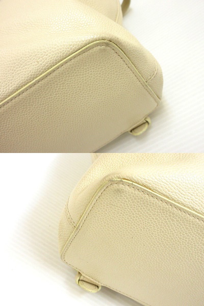 中古 シャネル Chanel キャビアスキン ターンロック バックパック ココマーク クリーム系 リュック ヴィンテージの通販はau Pay マーケット ブランド古着のベクトル