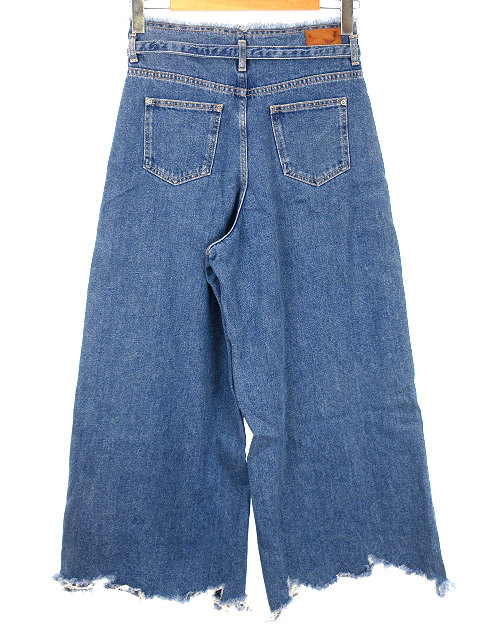 中古 ザラ Zara デニム ワイド パンツ 34 ダメージ加工 ブルー系 ボトムス ジーンズ レディースの通販はau Pay マーケット ブランド古着のベクトル