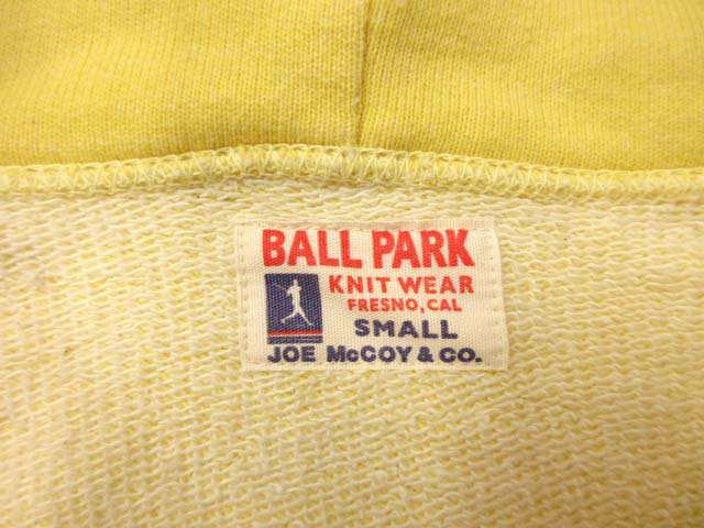 中古】ジョーマッコイ JOE McCOY BALL PARK KNIT WEAR ジップ パーカー