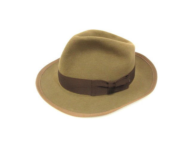 中古】ステットソン STETSON ウールハット 中折れハット 帽子 リボン