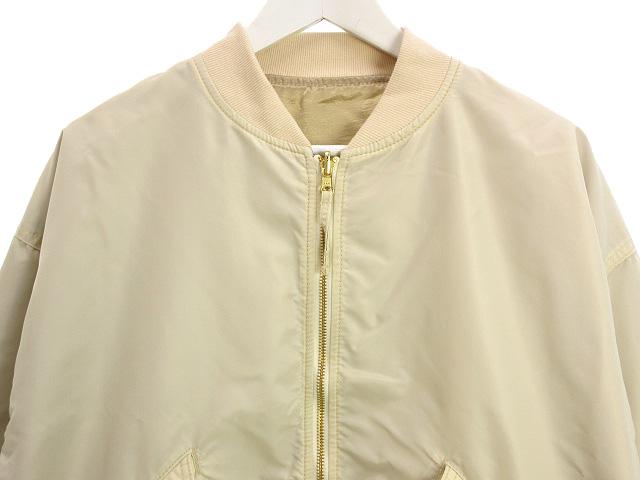 【中古】カーキ kha:ki 2way ワイドスリーブ MA-1 ジャケット ブルゾン リバーシブル REV LIGHT MA-1 エクリュ 2023SS 中古】カーキ kha:ki 2way ワイドスリーブ MA-1 ジャケット ブルゾン