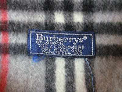 中古】バーバリーズ Burberrys マフラー チェック カシミヤ100