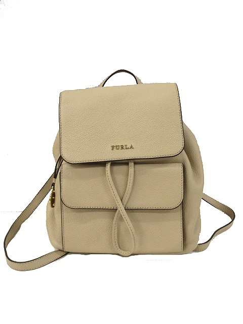 フルラ FURLA レザー ミニリュック 892050 ベージュ BAG11cmショルダー