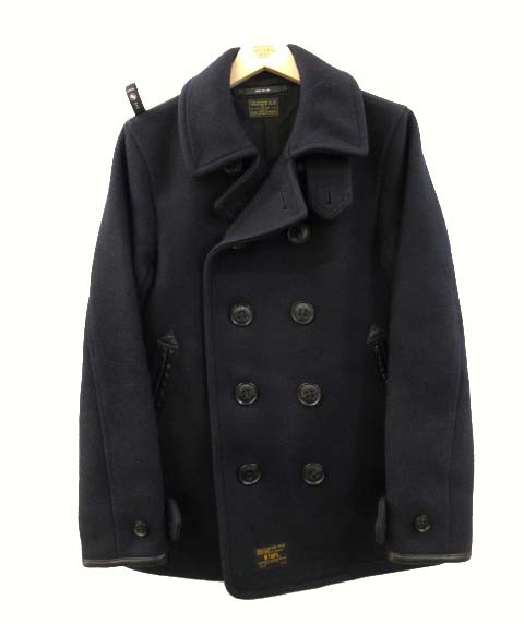 【中古】ダブルタップス WTAPS メルトン Pコート BLACK WATCH COAT 132SPDT-JKM01S ダークネイビー size1 ☆AA★