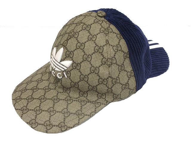 中古】グッチ GUCCI ×adidas アディダス コラボ ダブルバイザー